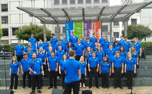 Clark College music group performs in San Francisco