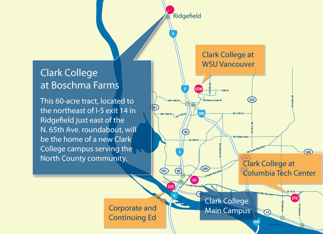 Clark College at Boschma Farms Map