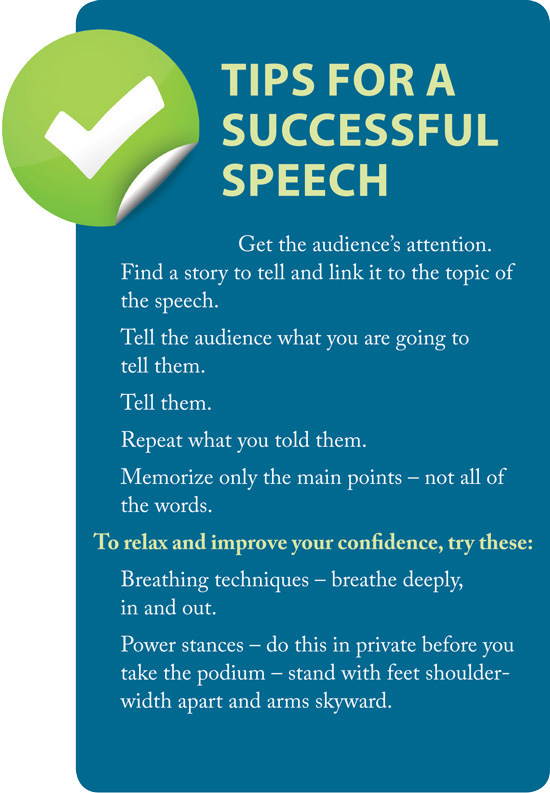 Tips for Public Speaking Sidebar