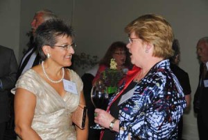 President/CEO Lisa Gibert visits with donor Jane Hagelstein.  Photo by Tara Omnes