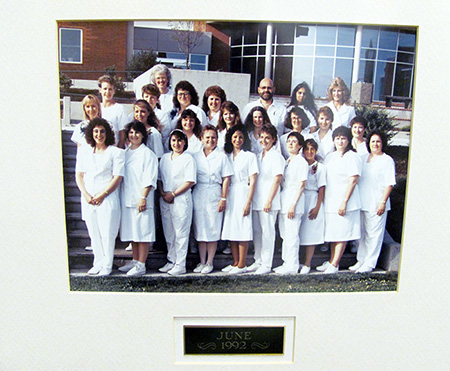 Ethel Reeves, front row, third from right, is seen here with her graduating class of 1992.