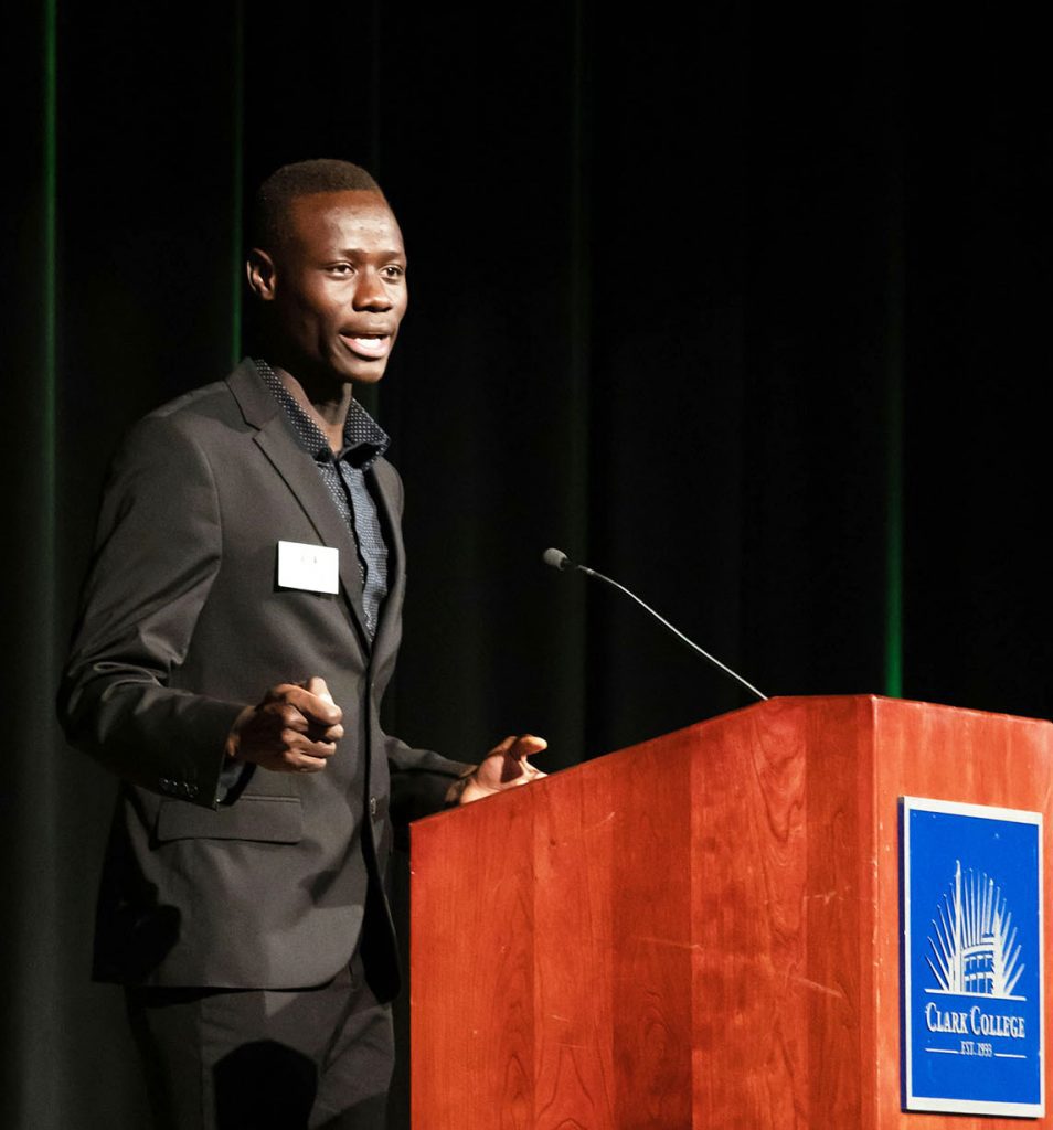 Student leader Evans Kaame talks about his journey to Clark College from Kenya.