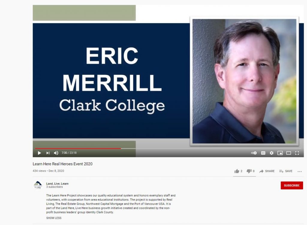 Eric Merrill is a 2020 Real Hero award winner.