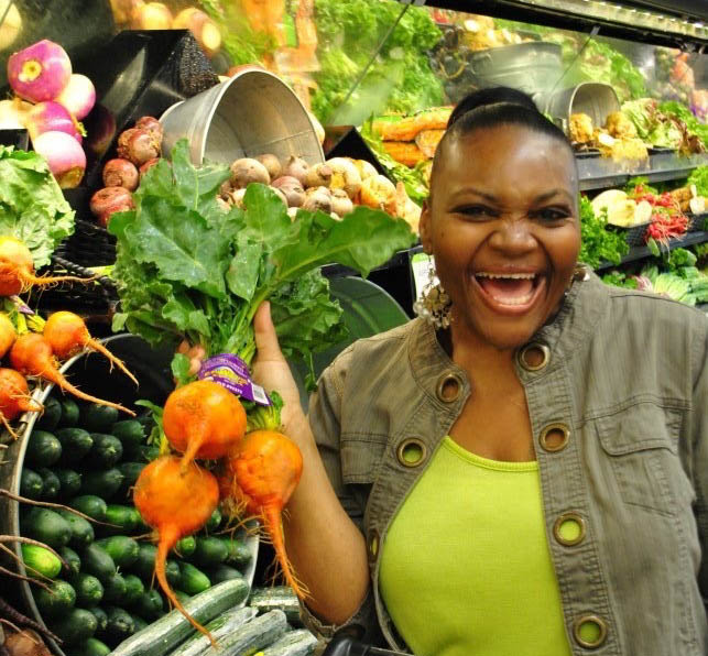 Clark alumna Chrisetta Mosley adores the vibrant colors of vegetables.