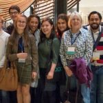 Then Clark faculty member, Dee Ann Finken, fourth from the right, with student staff of The Indy student newspaper at a Associated College Press workshop in San Francisco in 2017.