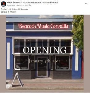 Beacock Music Corcallis
