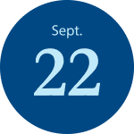 September 22 is a date on the calendar