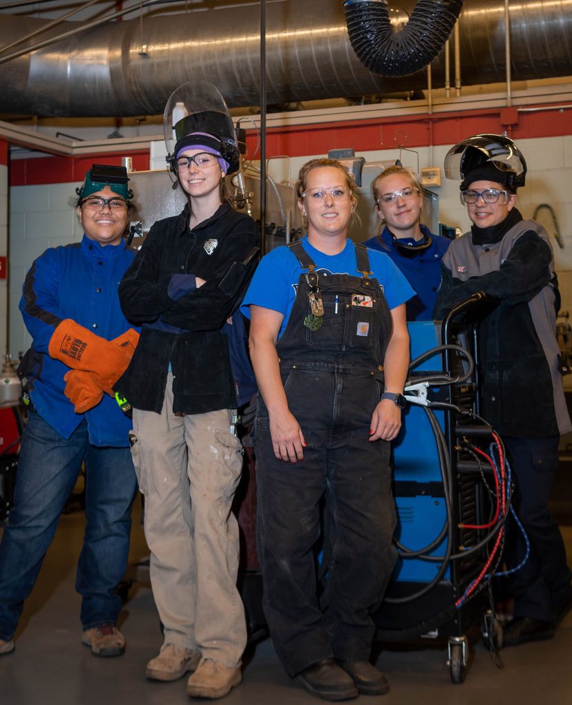 Welding instructor Tatum Parsley’s welding cohort consists of all women this academic year.