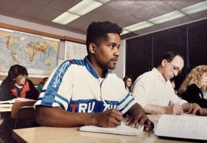 Students in class in the 1980s.